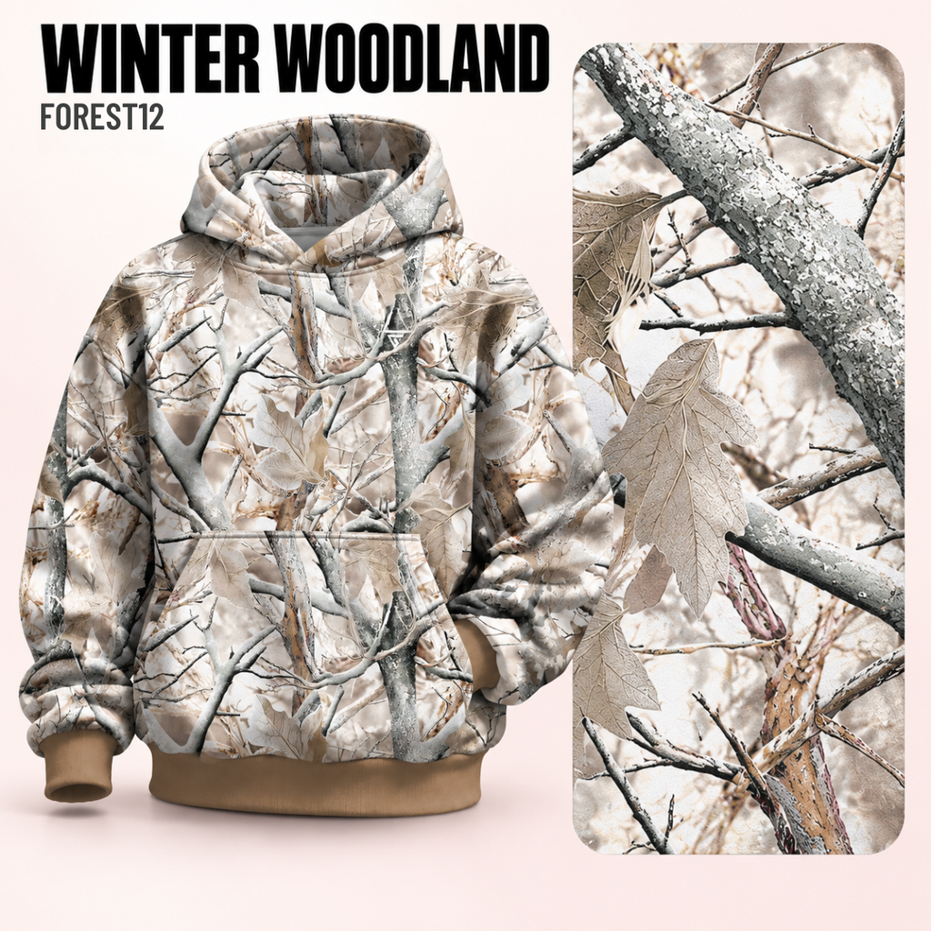 Unisex Camo Hunting Fleece Hoodie | Tree Camo & Duck Hunting Print | Outdoor & Streetwear Style