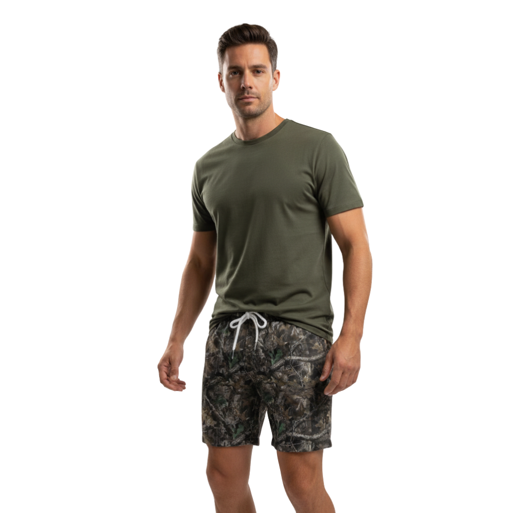 Men’s Duck Camo Sport Shorts – Breathable Mesh
