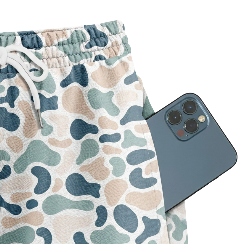 Men’s Camo Athletic Shorts – Duck Hunting Style