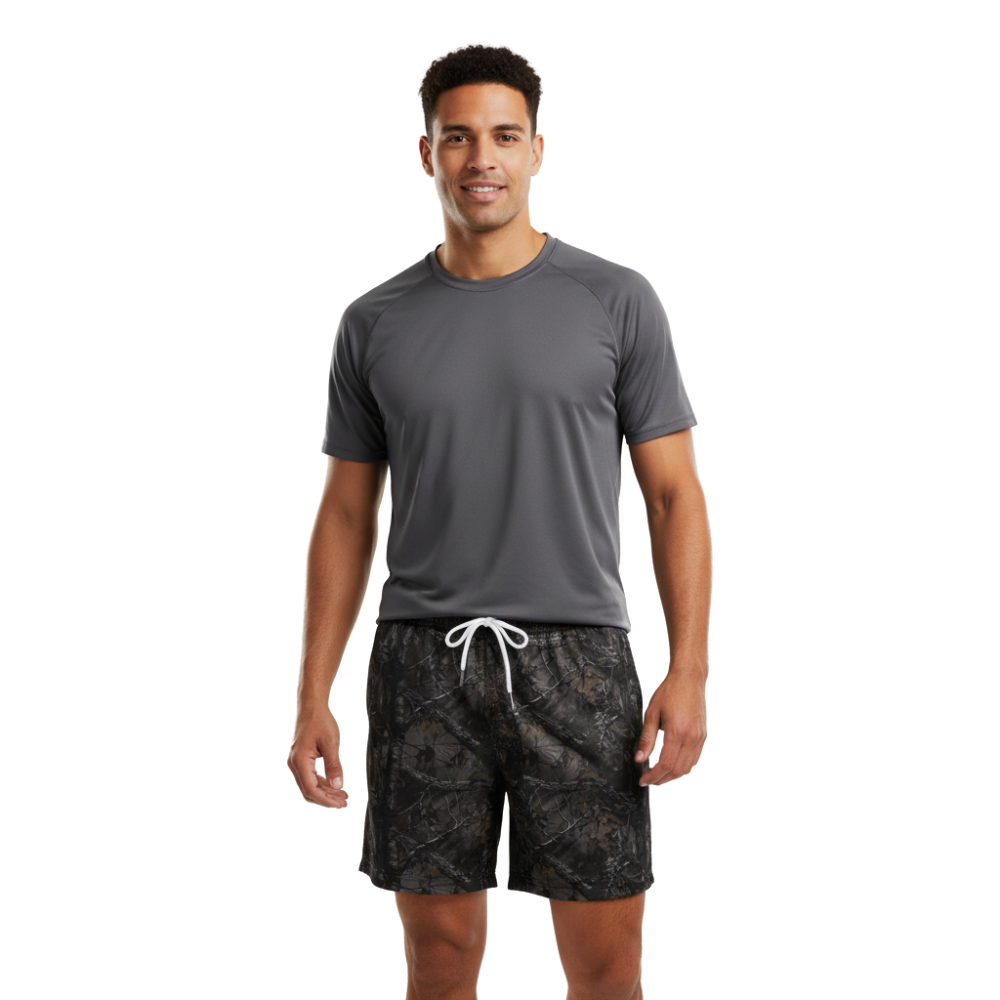 Men’s Duck Camo Sport Shorts – Breathable Mesh