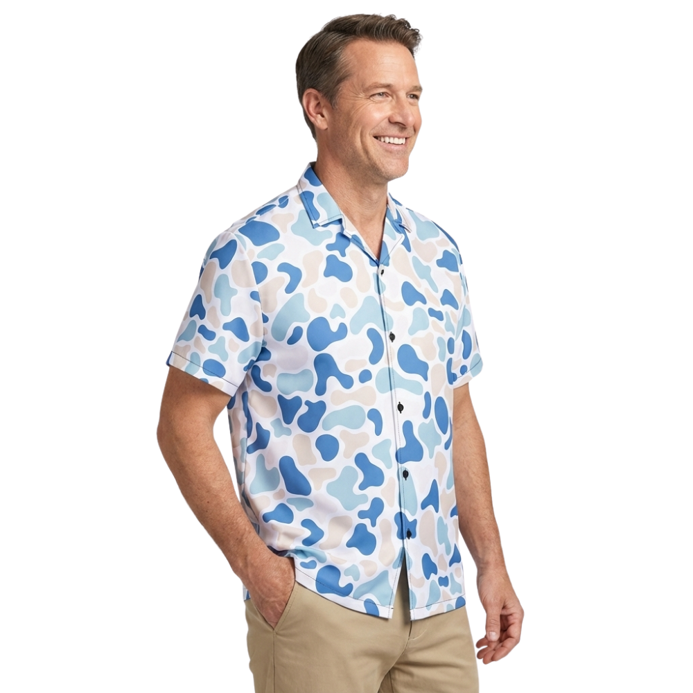 Camo Hawaiian Shirt | Quick-Dry, Breathable & Bold Print