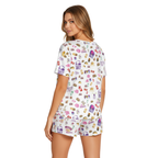 TacoBell Print Polyester Pajama Set | Soft Crew Neck Loungewear