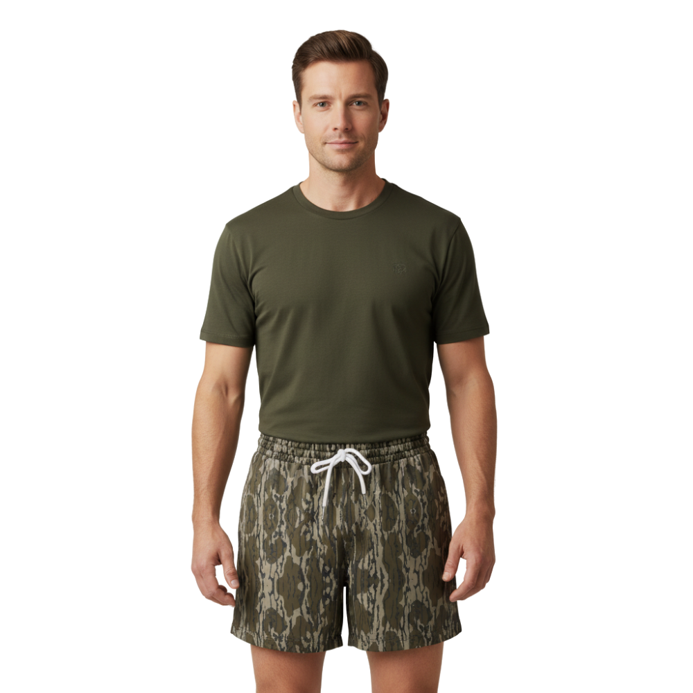 Men’s Camo Mesh Workout Shorts – Duck Hunting Print