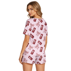 Fun Dr Pepper Printed Pajamas - Lightweight Polyester Short Set