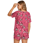 Dr Pepper Print Polyester Pajama Set - Soft Crew Neck Loungewear
