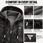 Women’s Camo Tree Crop Zip Hoodie | Sherpa Fleece