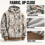 Unisex Camo Hunting Fleece Hoodie | Tree Camo & Duck Hunting Print | Outdoor & Streetwear Style