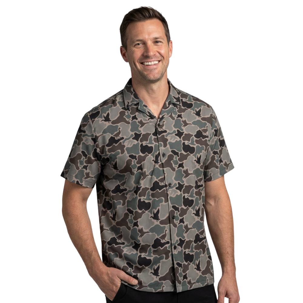 Camo Hawaiian Shirt | Quick-Dry, Breathable & Bold Print