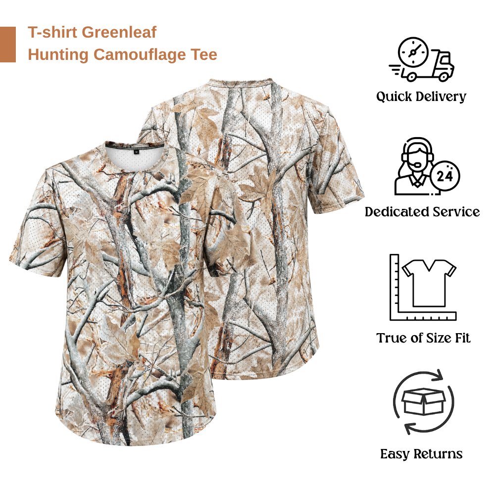 Men’s Bark Camouflage Mesh T-Shirt | Breathable Lightweight Hunting Tee