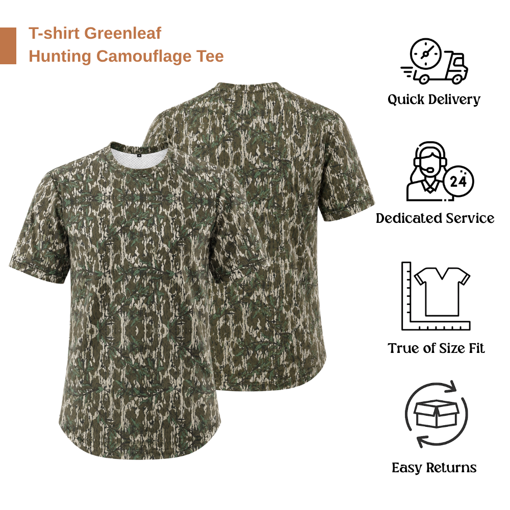 Men’s Bark Camouflage Mesh T-Shirt | Breathable Lightweight Hunting Tee