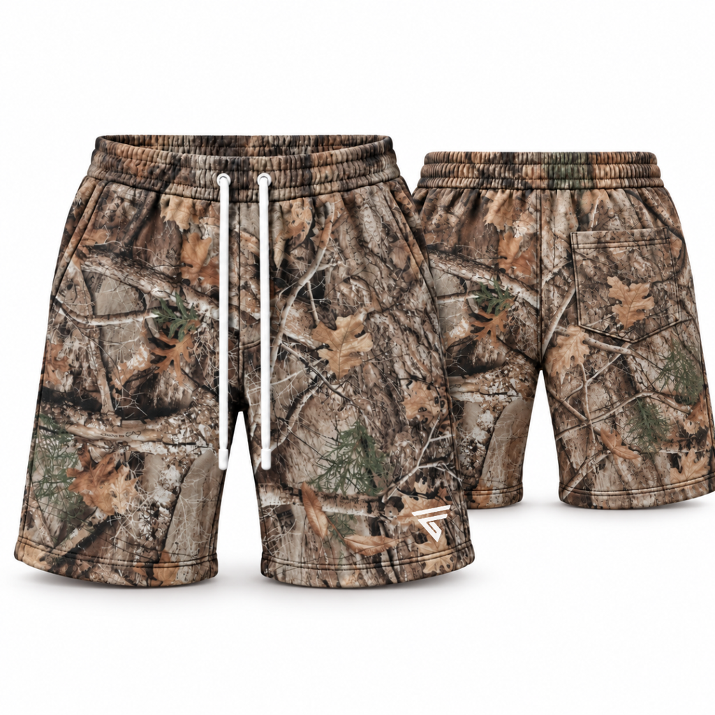 Men’s 9" Tree Camo Fleece Sweat Shorts