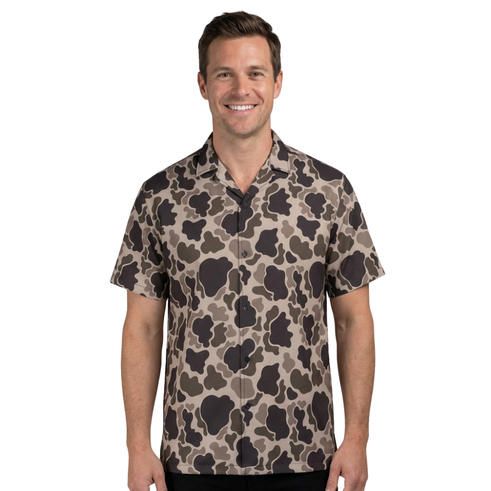 Camo Hawaiian Shirt | Quick-Dry, Breathable & Bold Print