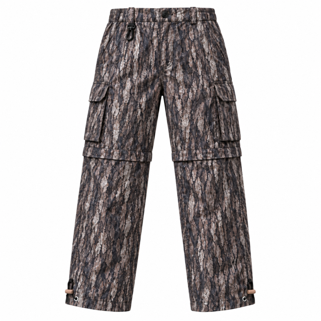 Men’s Convertible Camo Ripstop Cargo Pants – Lightweight Zip-Off Pants to Shorts for Hunting, Hiking & Fishing | Feritto