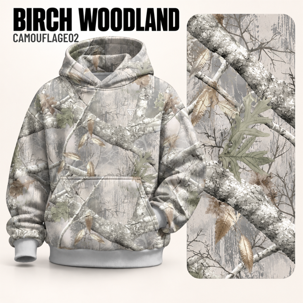 Unisex Camo Hunting Fleece Hoodie | Tree Camo & Duck Hunting Print | Outdoor & Streetwear Style