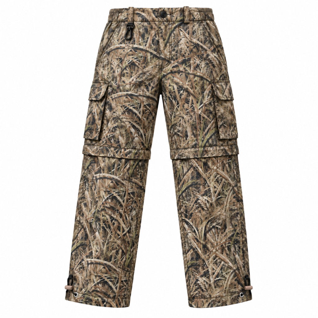 Men’s Convertible Camo Ripstop Cargo Pants – Lightweight Zip-Off Pants to Shorts for Hunting, Hiking & Fishing | Feritto