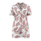 Fun Tree Cake Print Polyester Pajama Set | Cozy Crew Neck Sleepwear