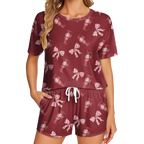 Fun Dr Pepper Printed Pajamas - Lightweight Polyester Short Set