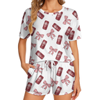 Fun Dr Pepper Printed Pajamas - Lightweight Polyester Short Set