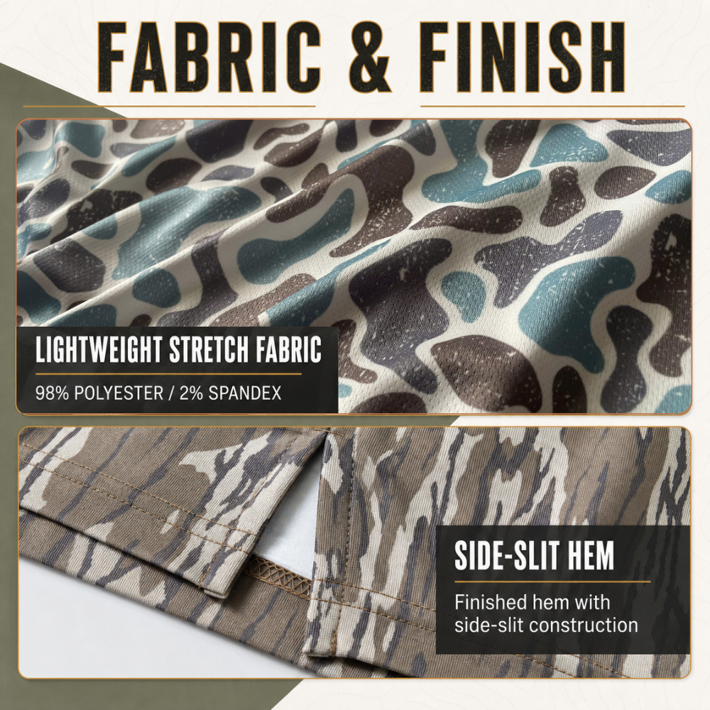 Men’s Camo Golf Polo Shirt – Moisture-Wicking Short Sleeve