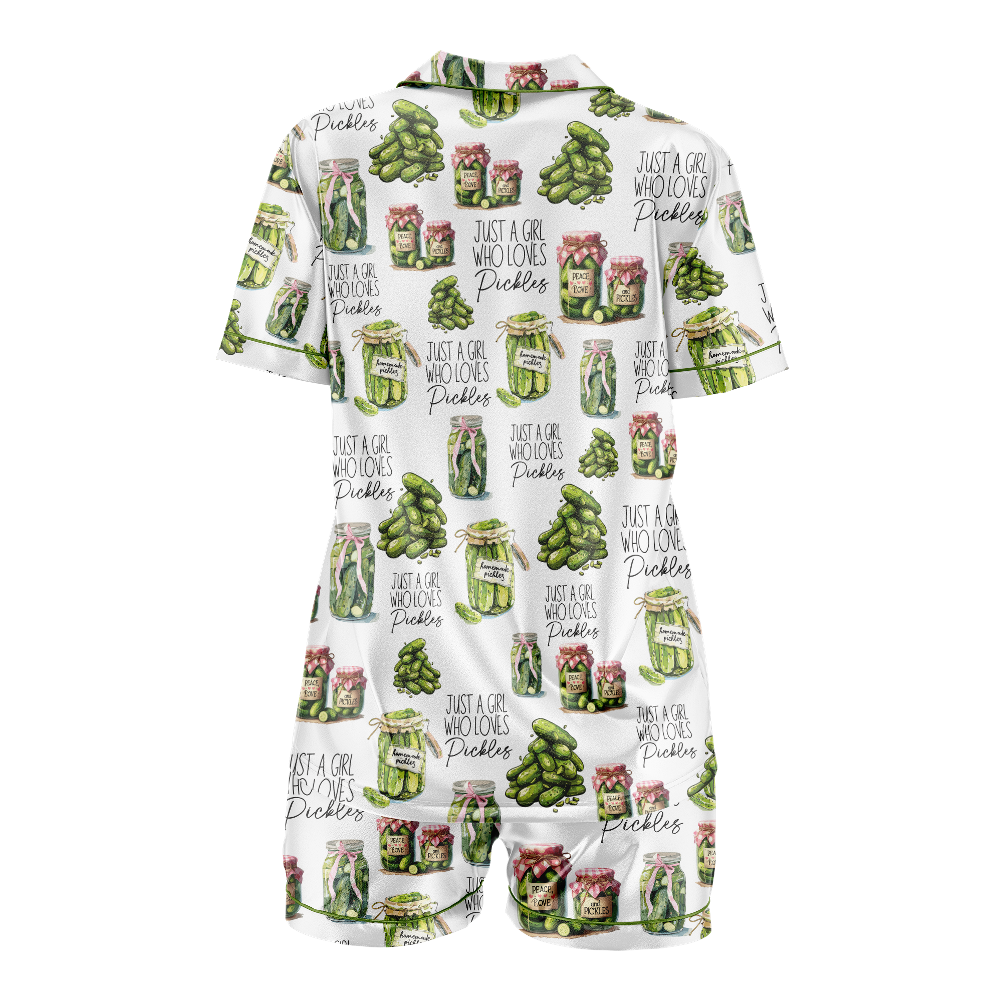 Pajamas Vintage Canned Pickles Women's Set - Lightweight Sleepwear