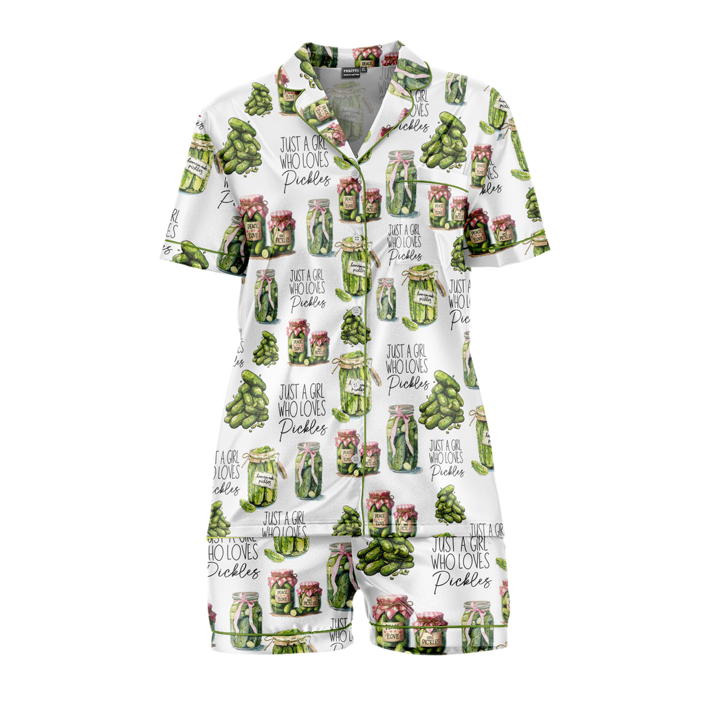 Pajamas Vintage Canned Pickles Women's Set - Lightweight Sleepwear