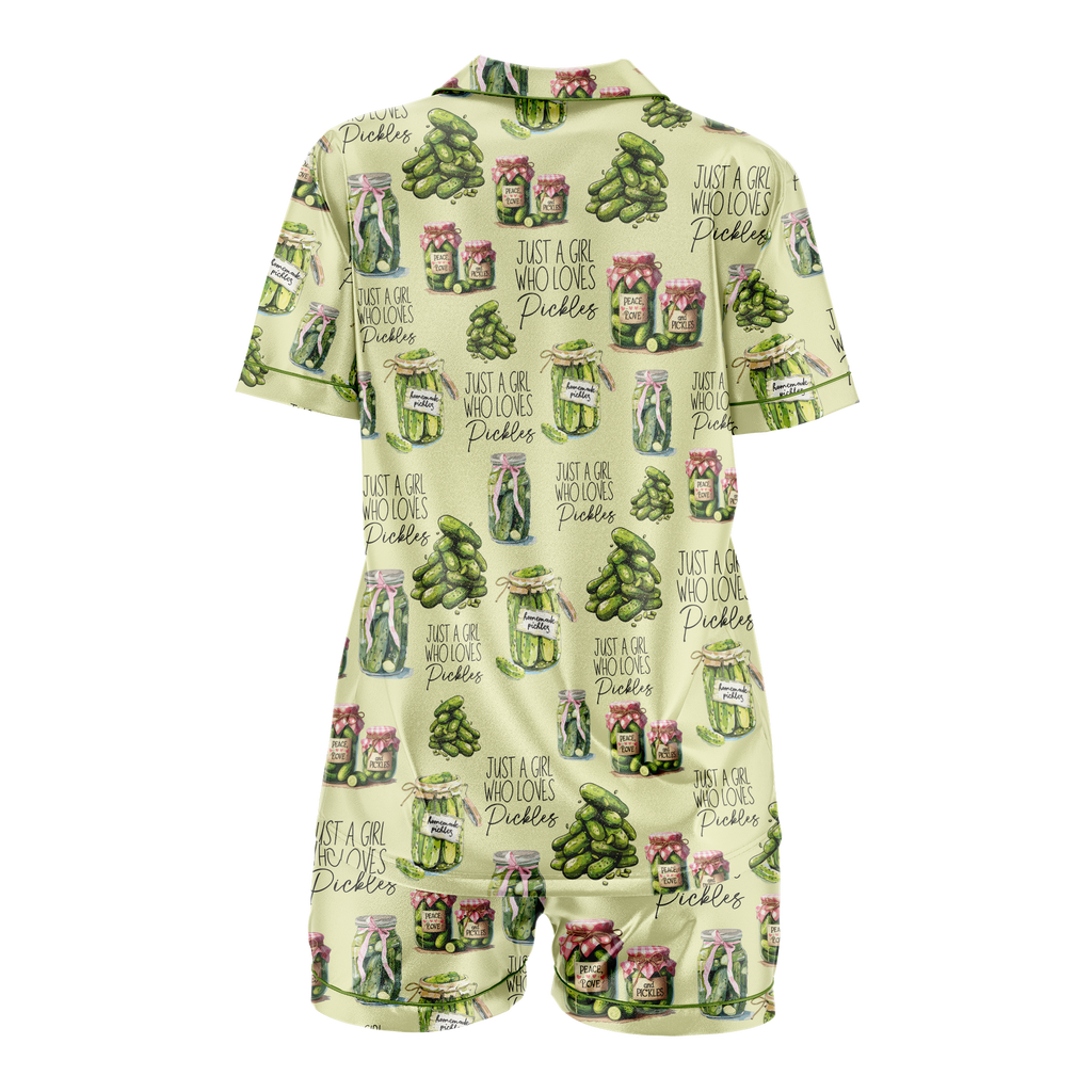 Pajamas Vintage Canned Pickles Women's Set - Lightweight Sleepwear