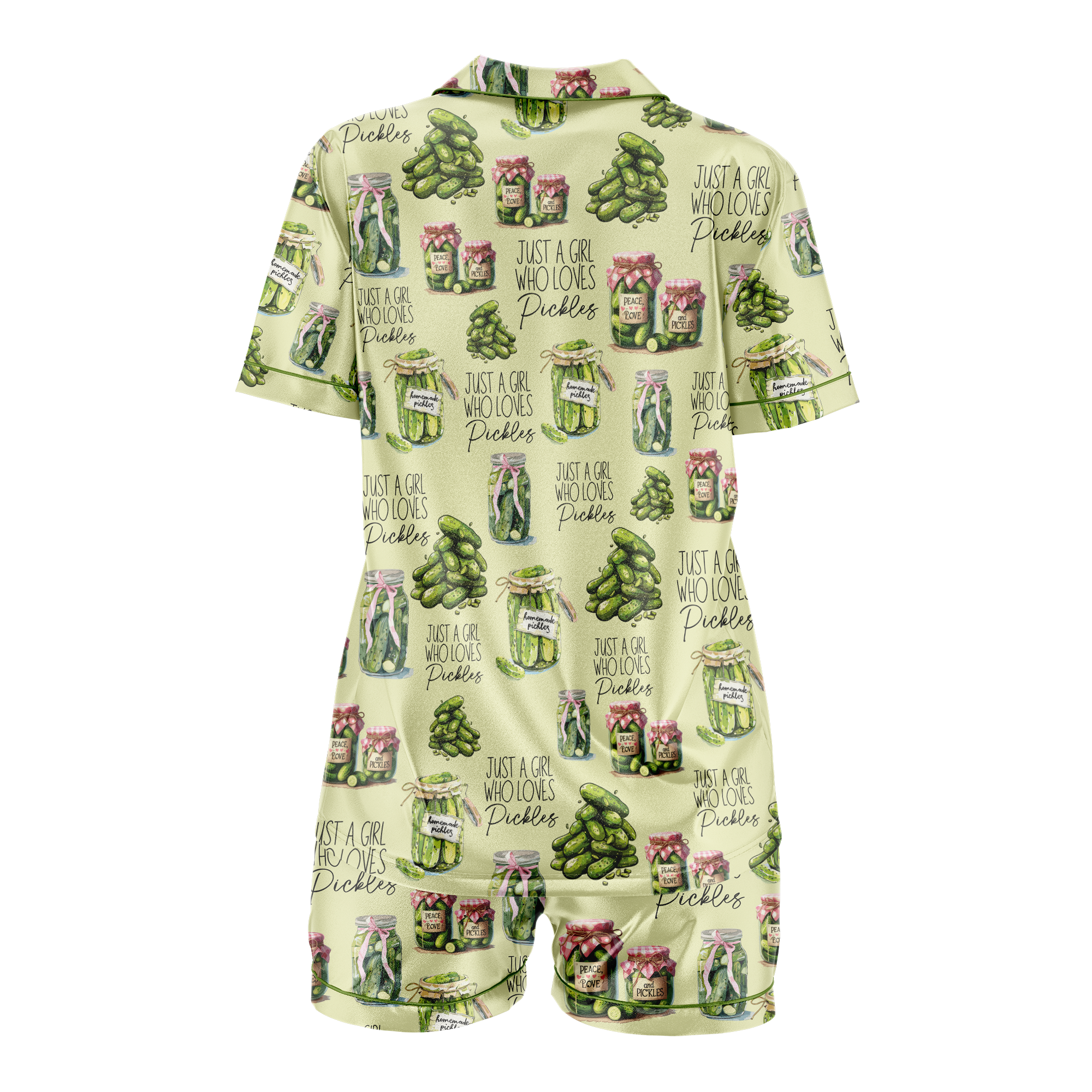 Pajamas Vintage Canned Pickles Women's Set - Lightweight Sleepwear