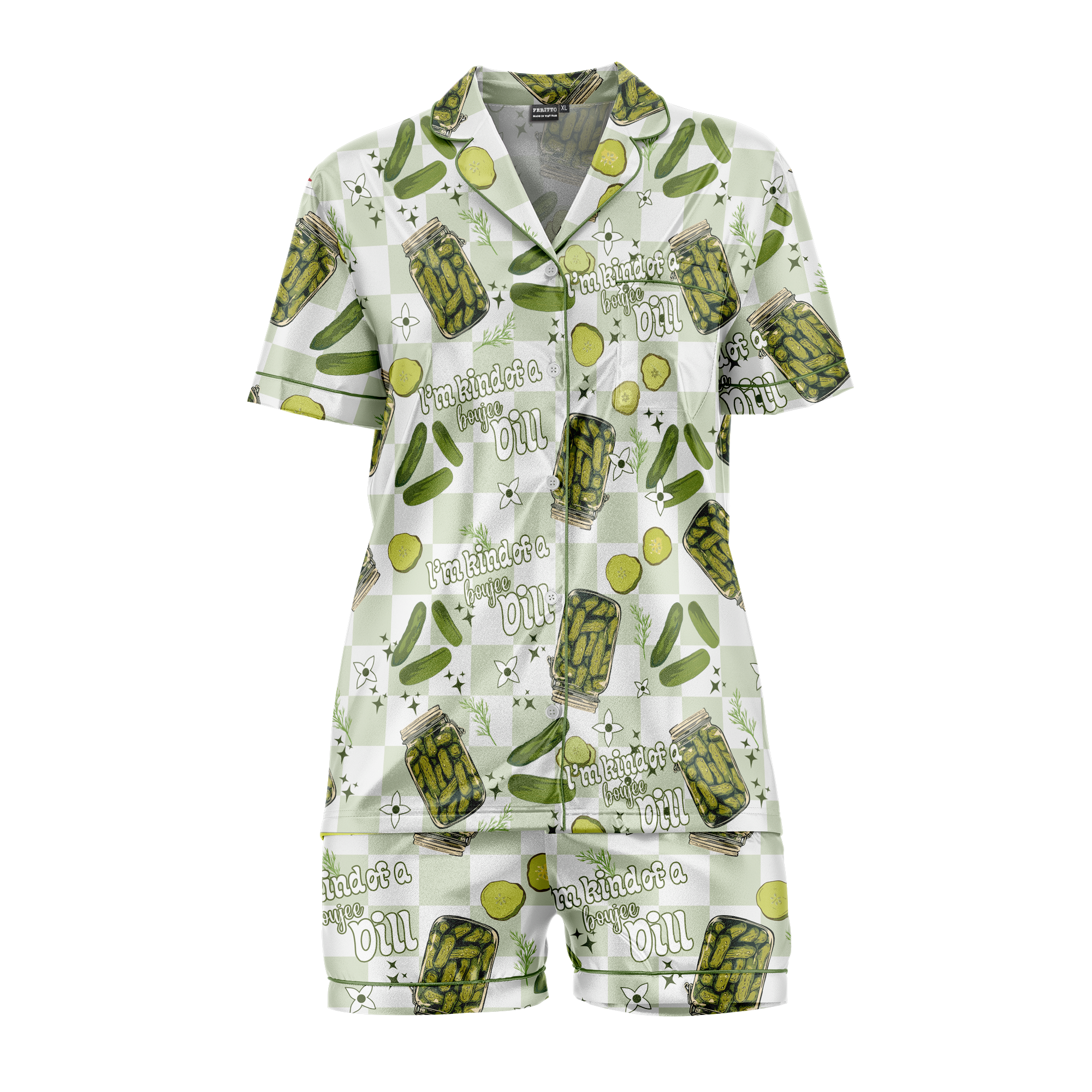 Pajamas Vintage Canned Pickles Women's Set - Sleepwear