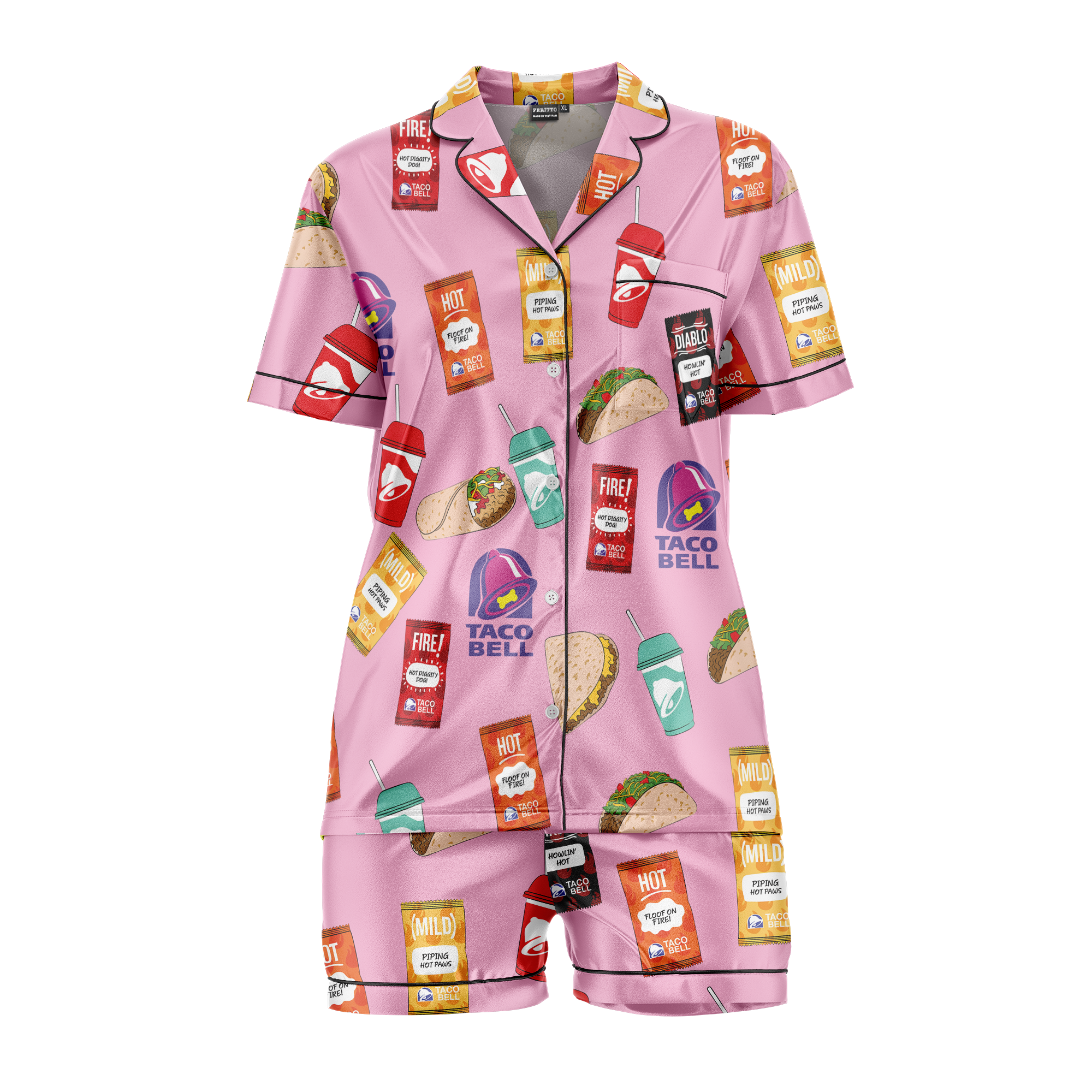 Tacobell Vibe Pajama Set – Cute Comfort Sleepwear