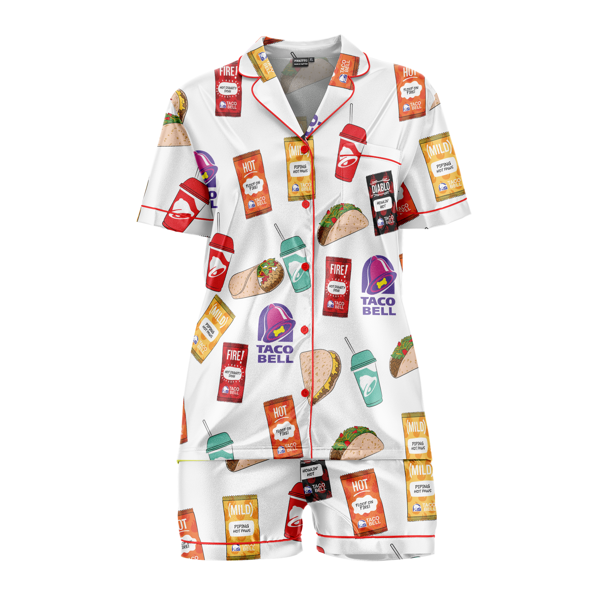 Tacobell Vibe Pajama Set – Cute Comfort Sleepwear