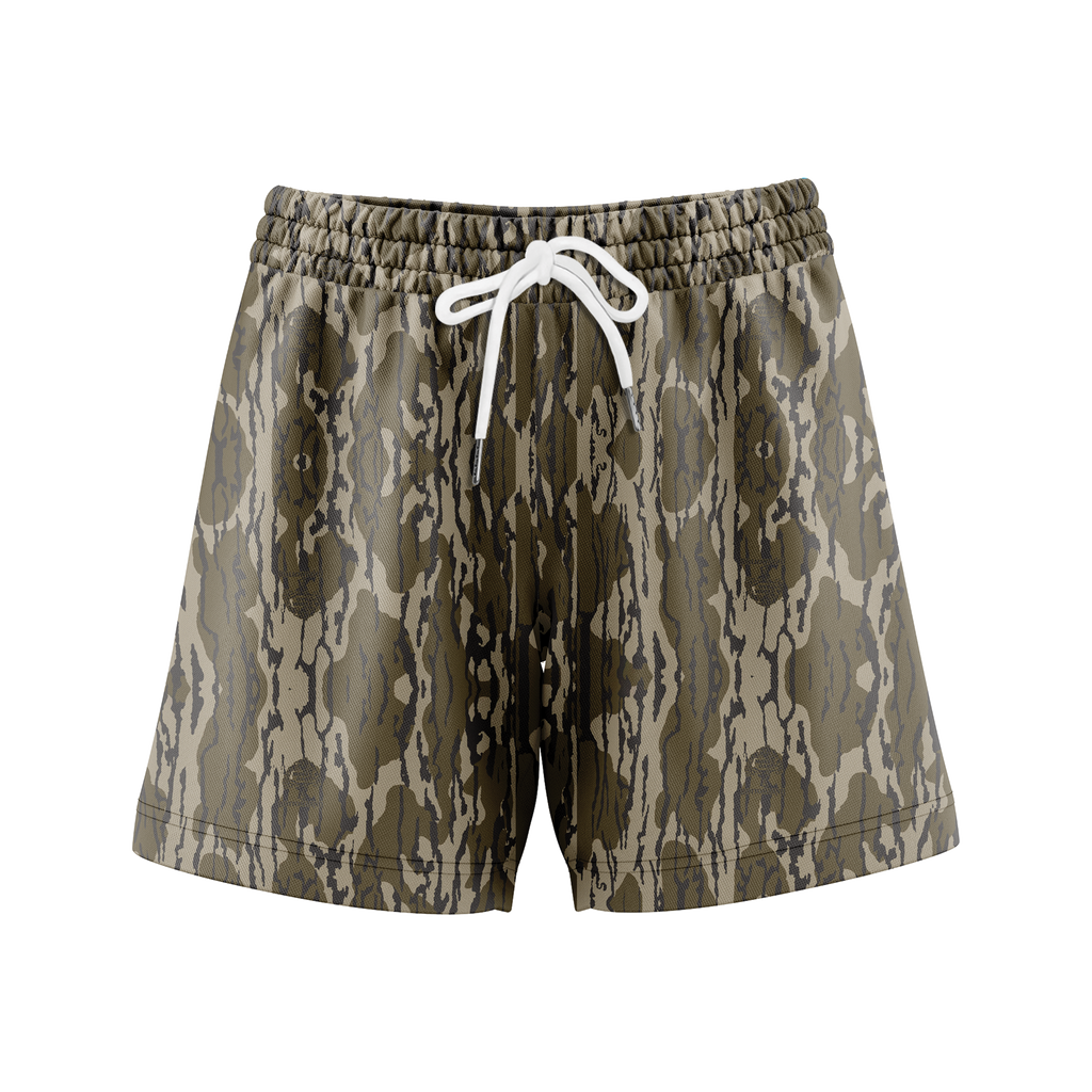 Men’s Camo Mesh Workout Shorts – Duck Hunting Print