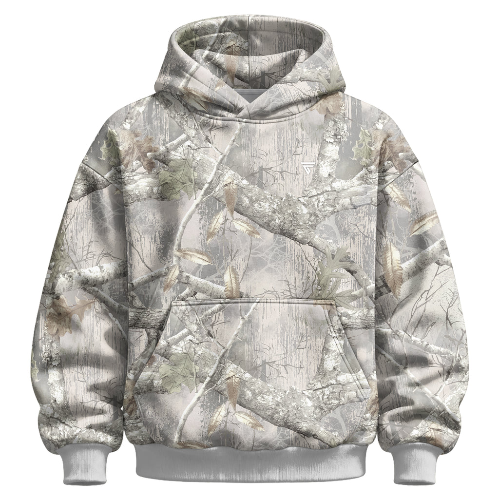 Unisex Camo Hunting Fleece Hoodie | Tree Camo & Duck Hunting Print | Outdoor & Streetwear Style
