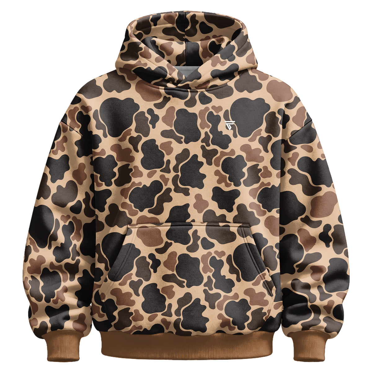 Unisex Camo Hunting Fleece Hoodie | Tree Camo & Duck Hunting Print | Outdoor & Streetwear Style