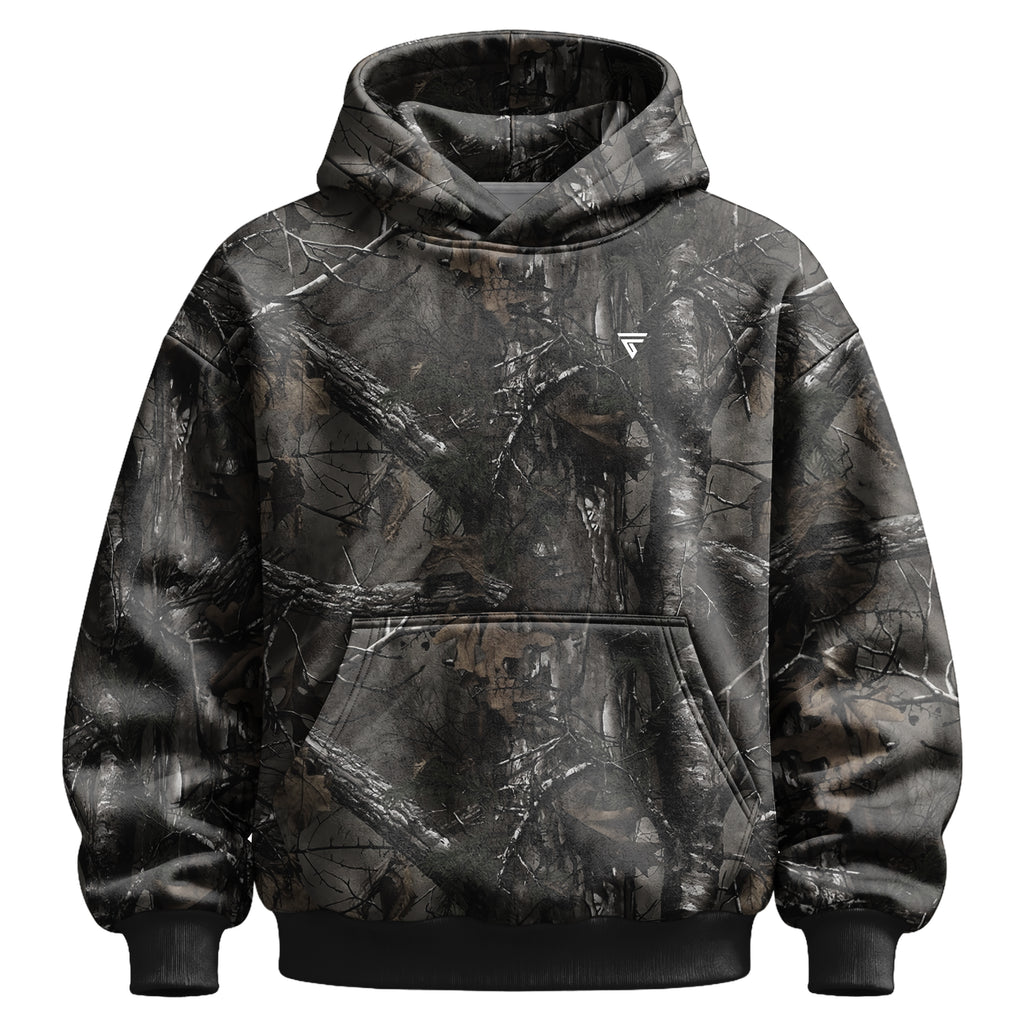 Unisex Camo Hunting Fleece Hoodie | Tree Camo & Duck Hunting Print | Outdoor & Streetwear Style