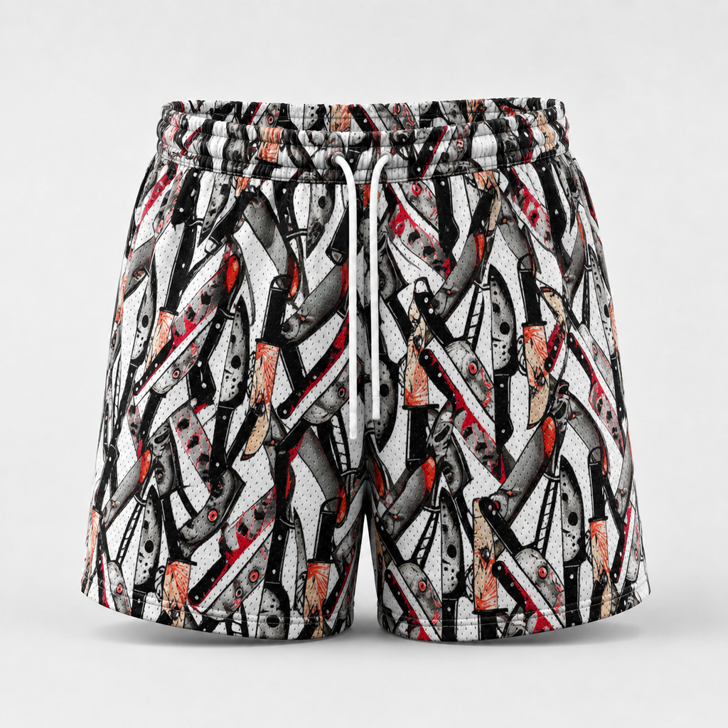 Men’s Halloween Horror Mesh Shorts, Basketball & Streetwear