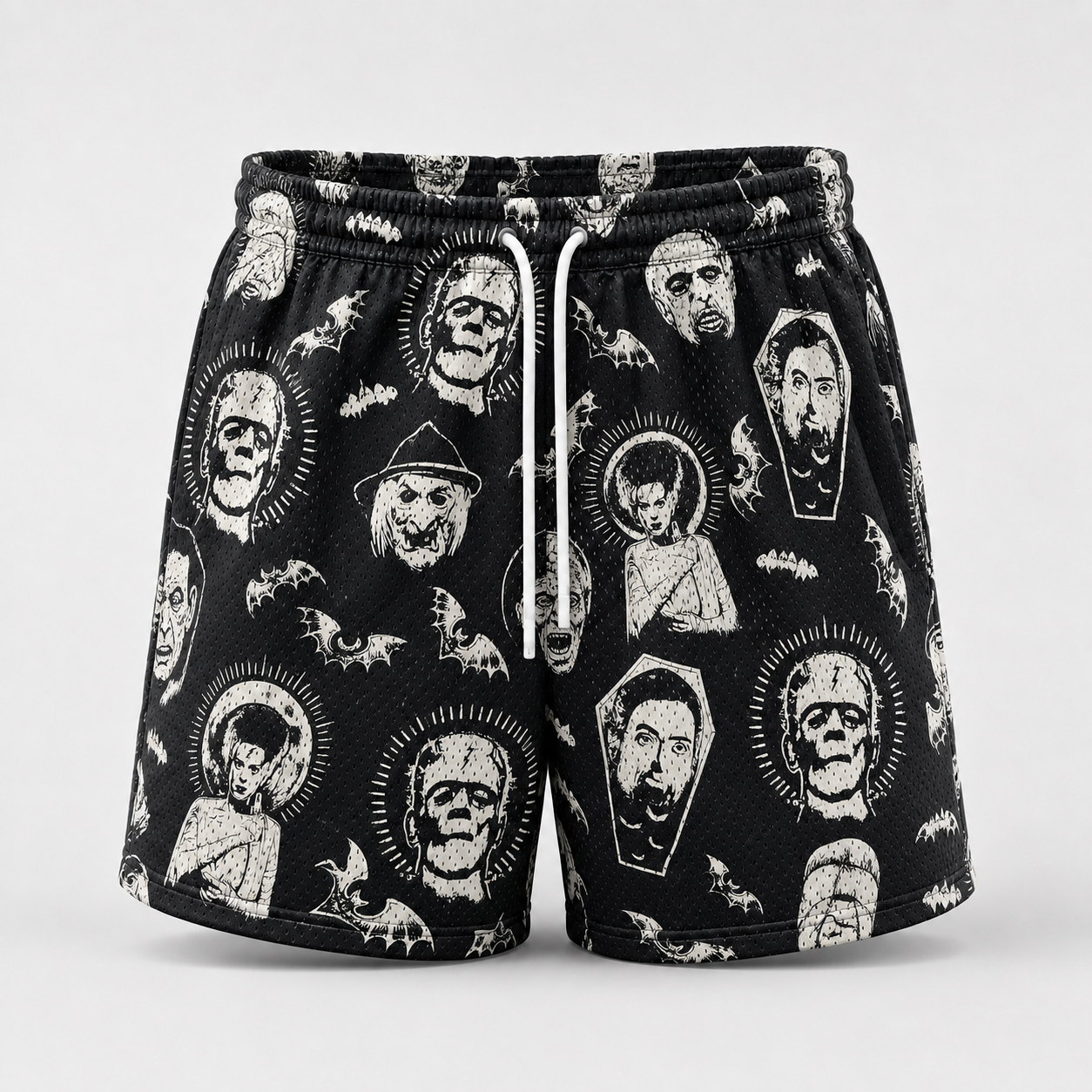 Men’s Halloween Horror Mesh Shorts, Basketball & Streetwear