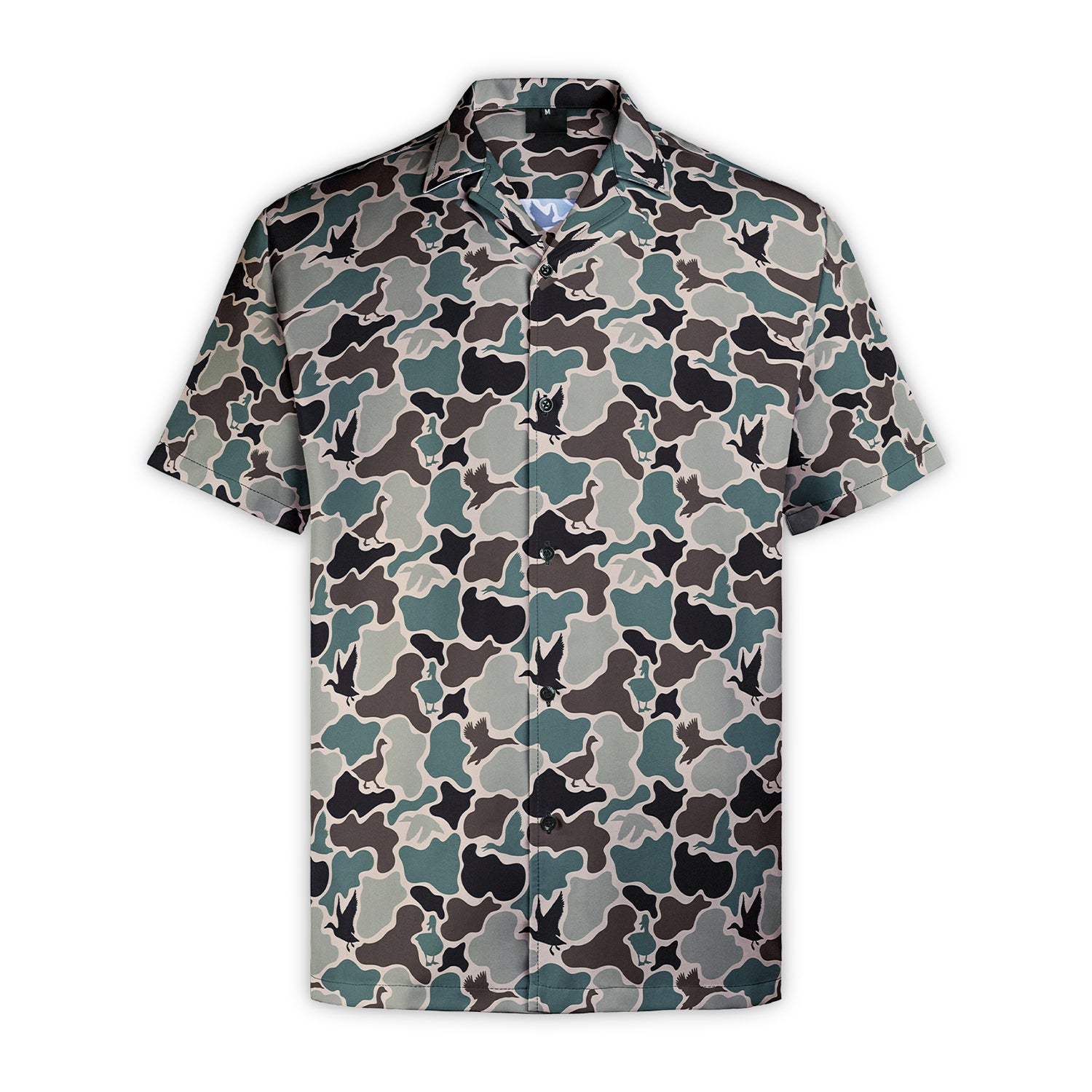 Men’s Camo Hawaiian Shirt – Soft, Breathable & Quick-Dry | Duck Hunting, Casual Wear & Gift for Him