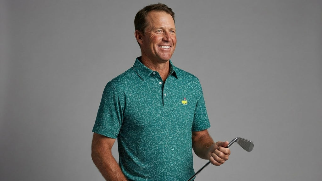 Performance Print Golf Polo Shirt | 4-Way Stretch & Moisture-Wicking