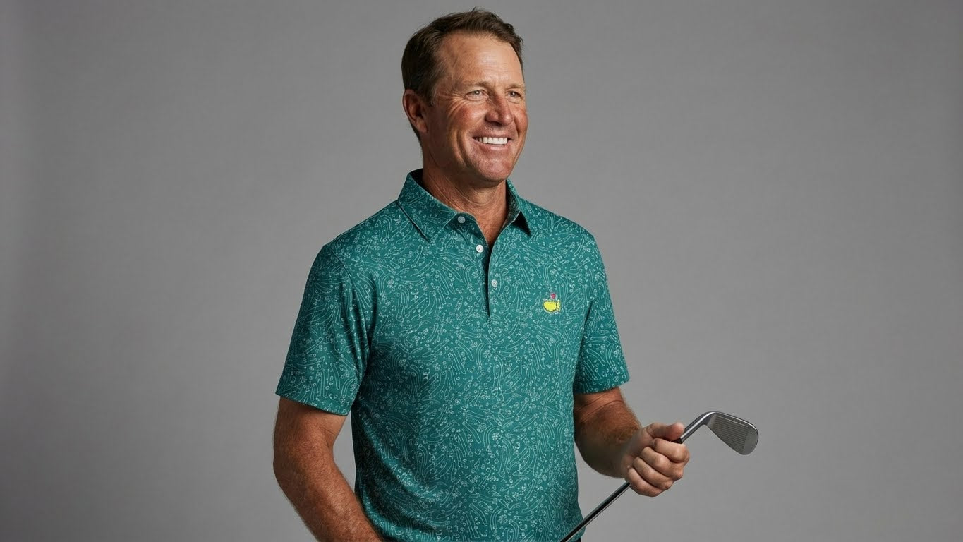 Performance Print Golf Polo Shirt | 4-Way Stretch & Moisture-Wicking