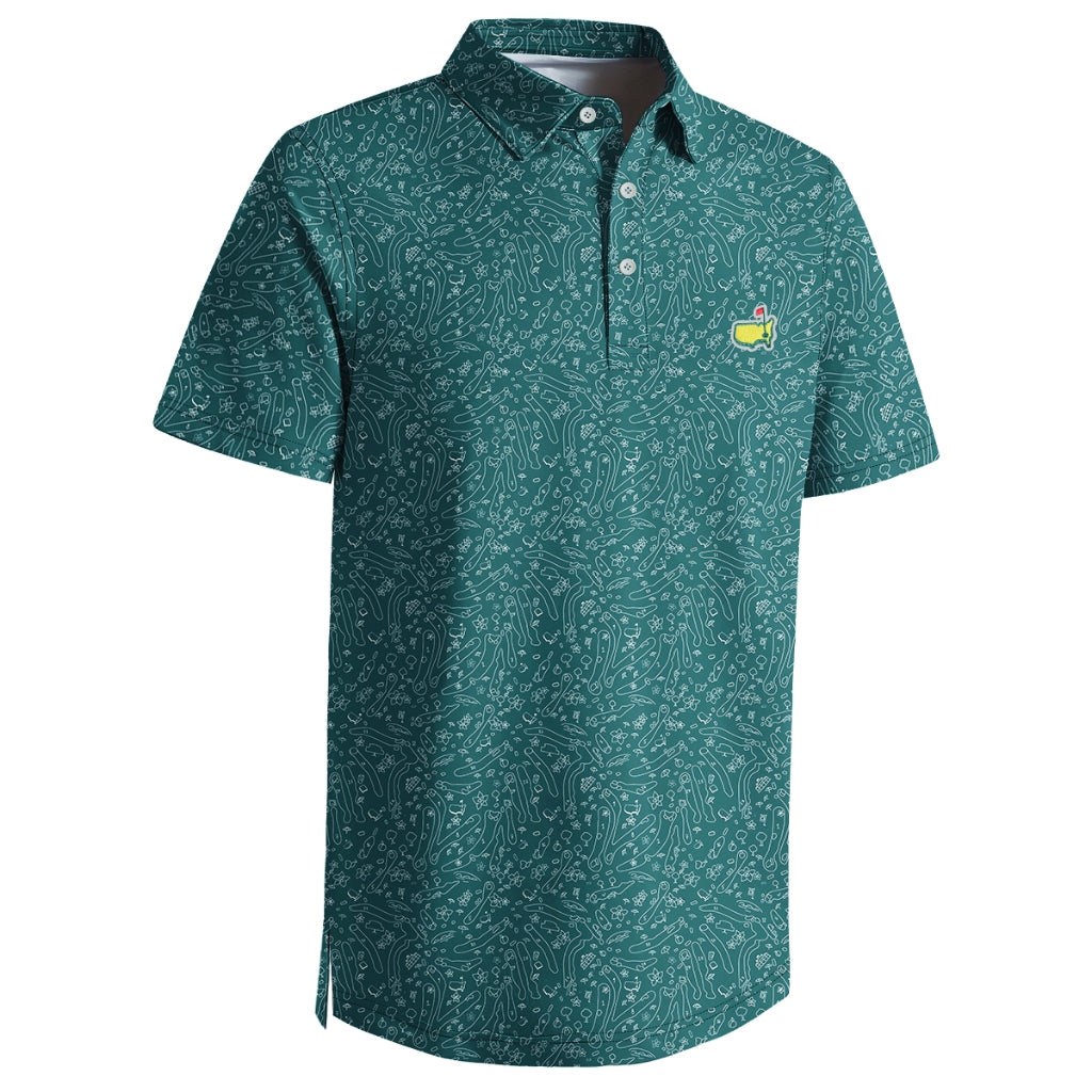Performance Print Golf Polo Shirt | 4-Way Stretch & Moisture-Wicking