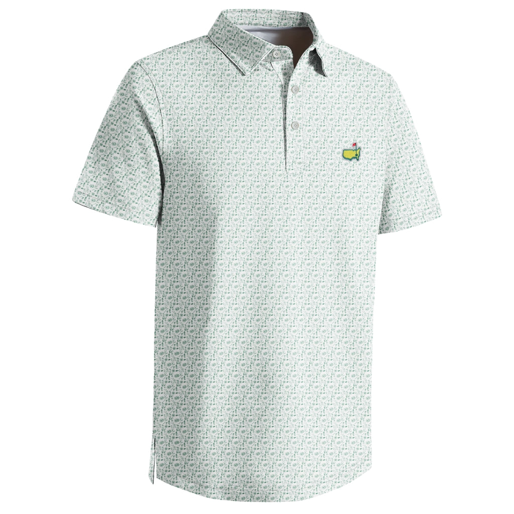 Performance Print Golf Polo Shirt | 4-Way Stretch & Moisture-Wicking