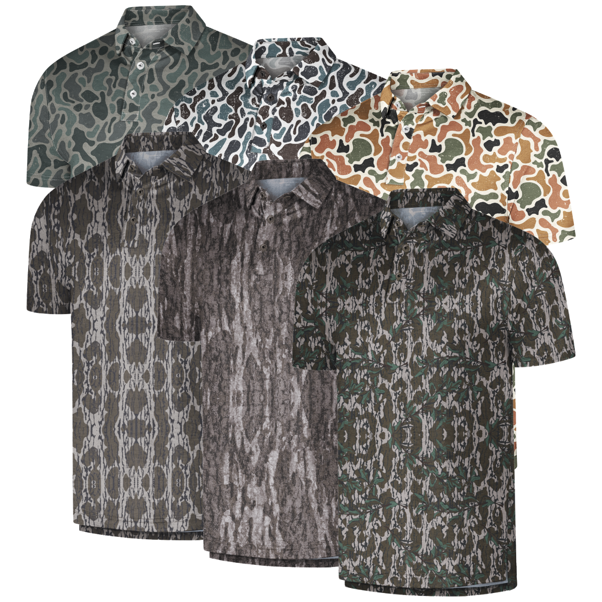 Men’s Camo Golf Polo Shirt – Moisture-Wicking Short Sleeve