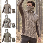 Men’s Lightweight Camo Hunting Hoodie & Matching Face Scarf
