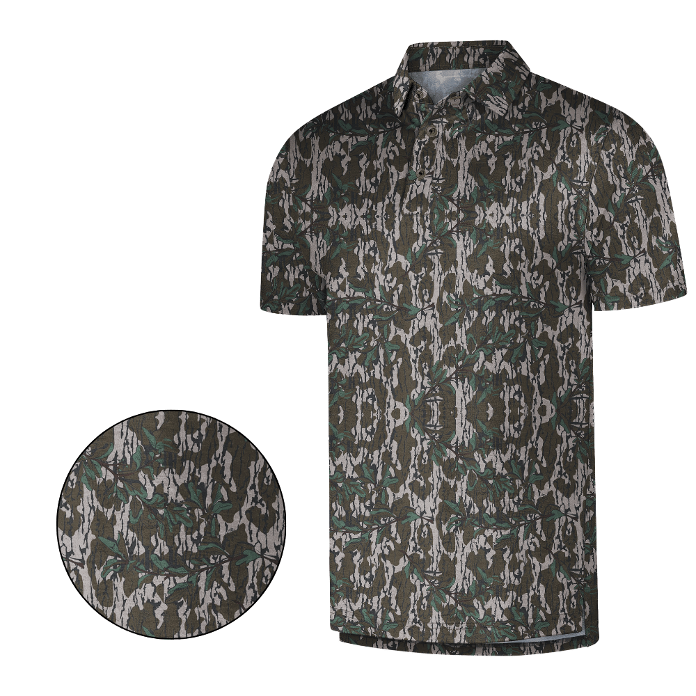 Men’s Camo Golf Polo Shirt – Moisture-Wicking Short Sleeve