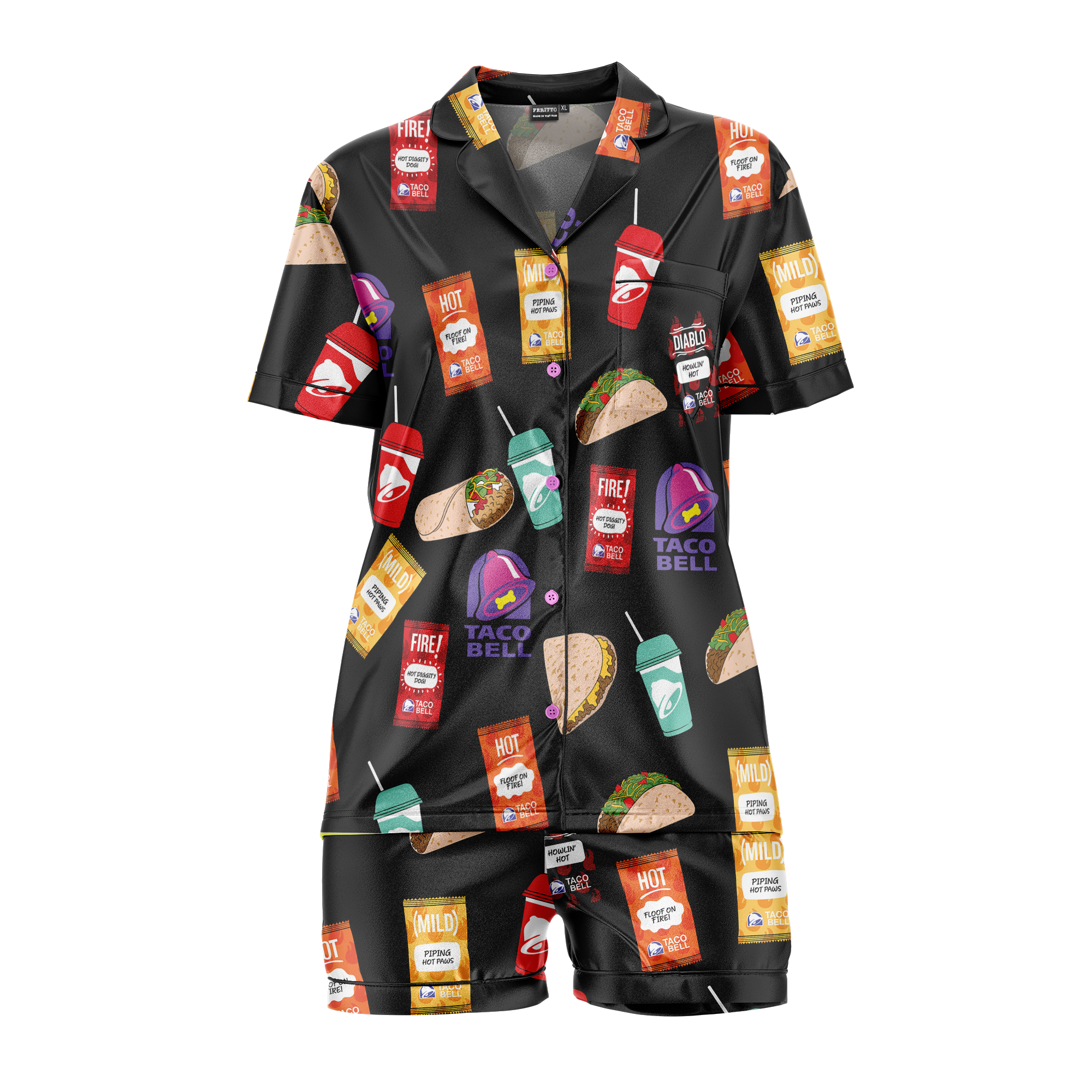 Tacobell Vibe Pajama Set – Cute Comfort Sleepwear