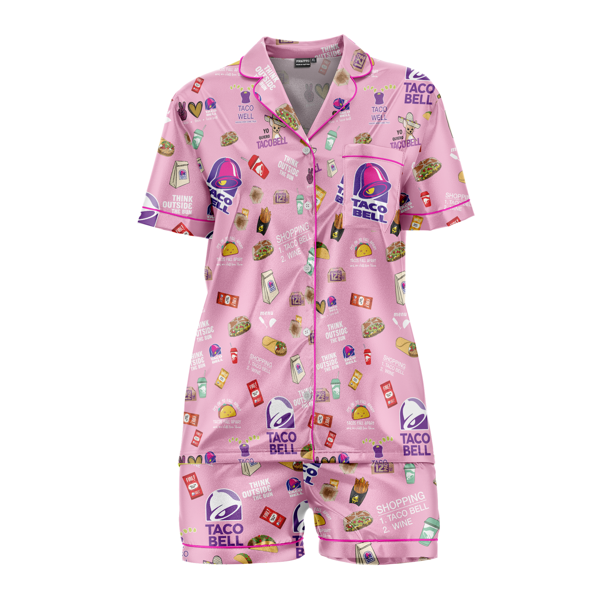 Tacobell Vibe Pajama Women's Set – Cute Comfort Sleepwear