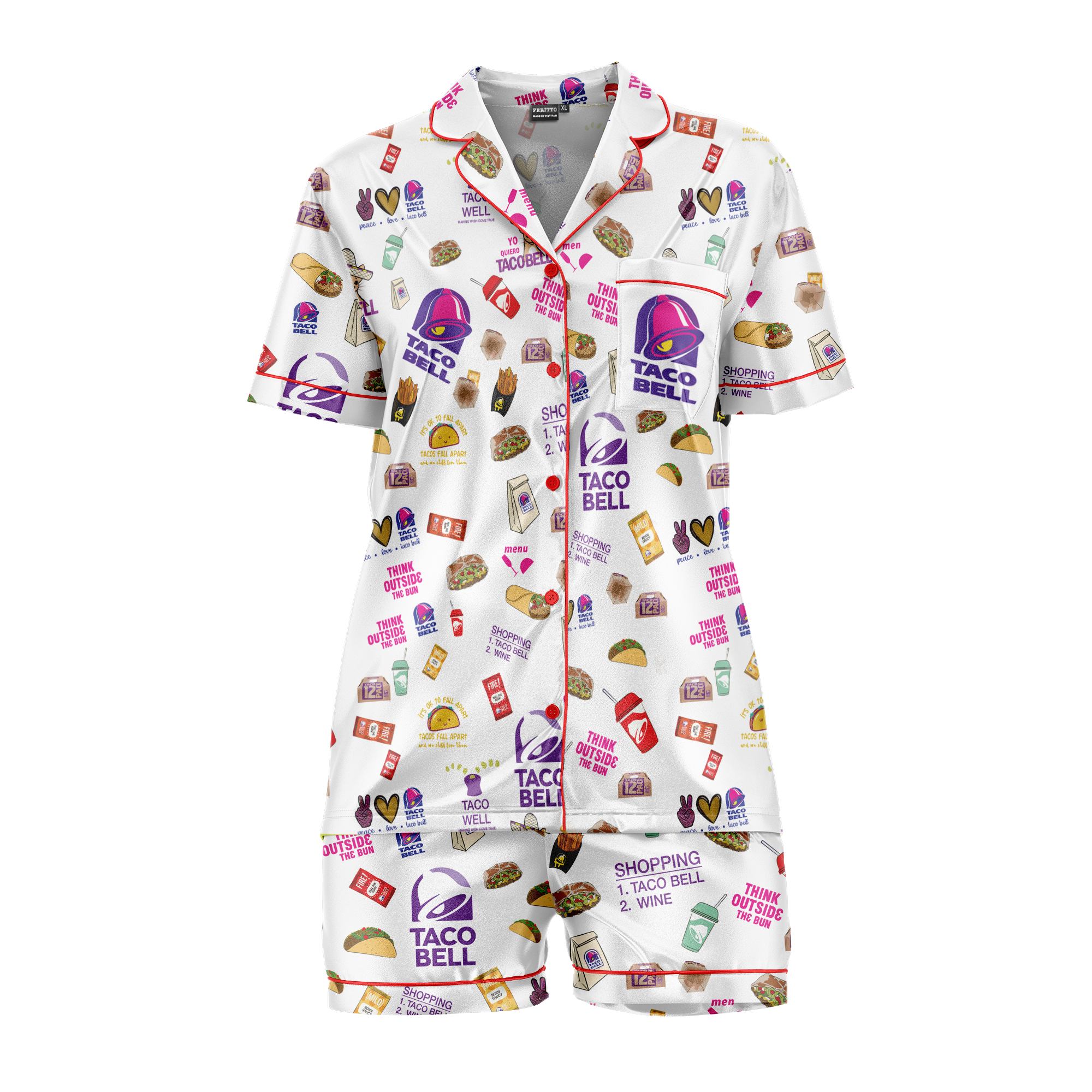 Tacobell Vibe Pajama Women's Set – Cute Comfort Sleepwear