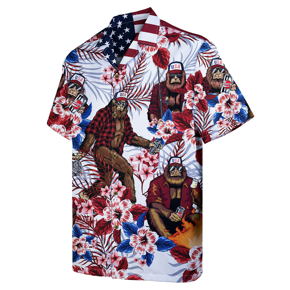 Bigfoot Vibes Only – Hawaiian Shirt Bigfoot Vibes Only –Tropical Sasquatch – Vacation Mode On- Hawaiian Shirt (Copy)
