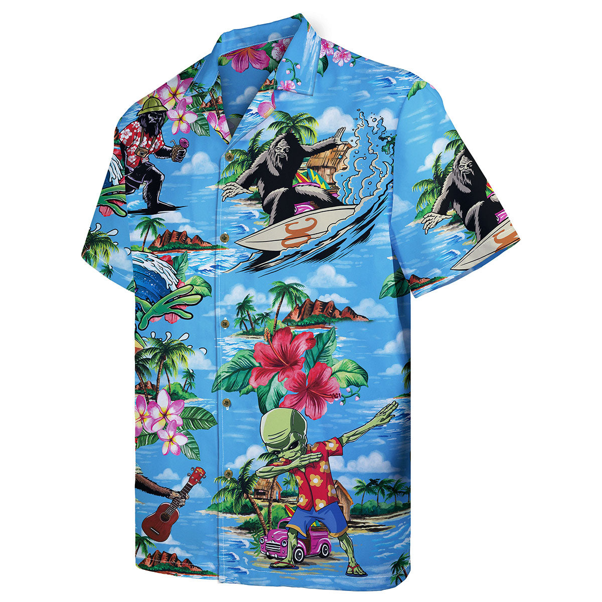 Bigfoot Vibes Only – Hawaiian Shirt Bigfoot Vibes Only –Tropical Sasquatch – Vacation Mode On- Hawaiian Shirt (Copy)