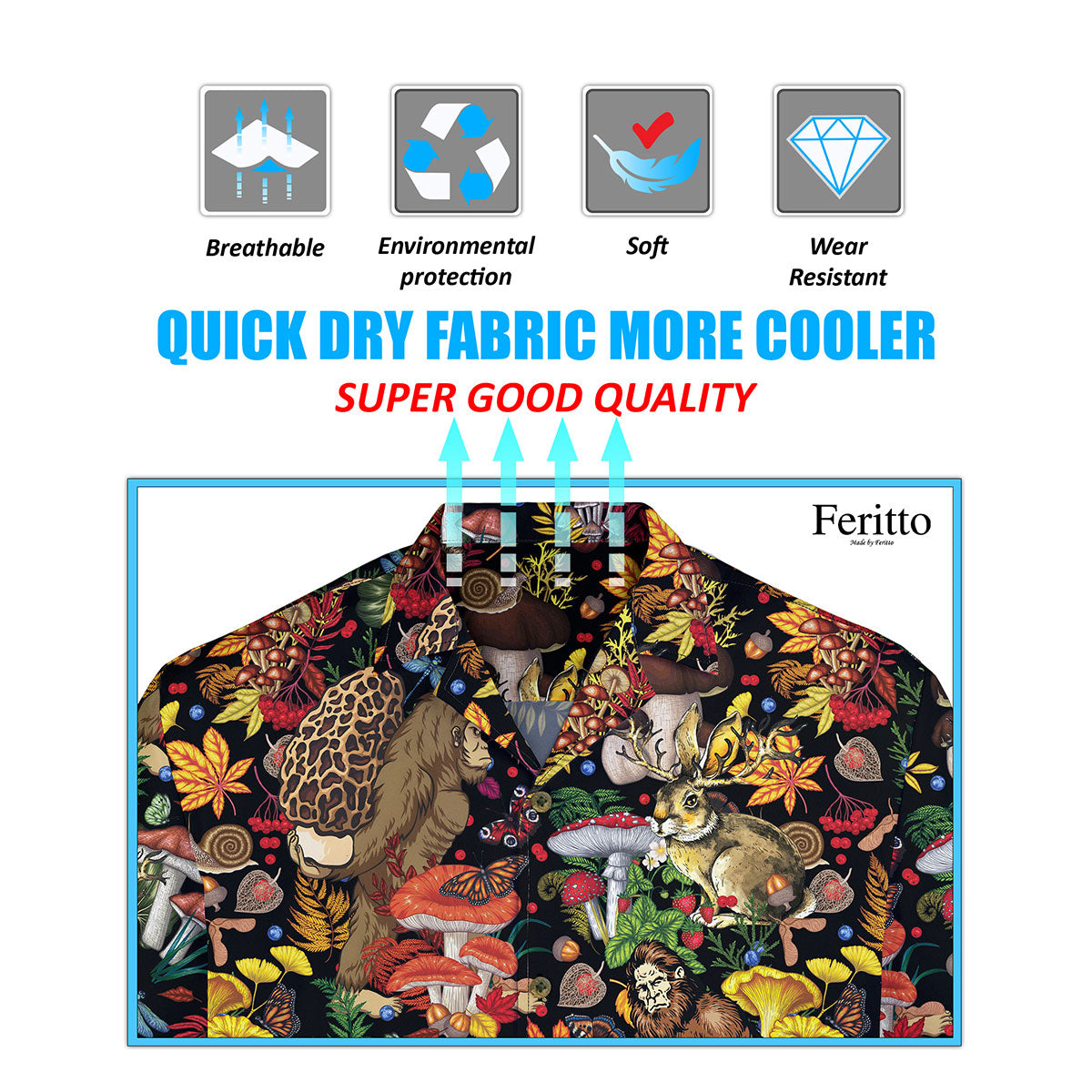 Bigfoot Vibes Only – Hawaiian Shirt Bigfoot Vibes Only –Tropical Sasquatch – Vacation Mode On- Hawaiian Shirt (Copy)